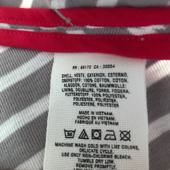 Sold Anthro Isani Taupe Striped Cardigan Jacket XS - Picture 5 of 8